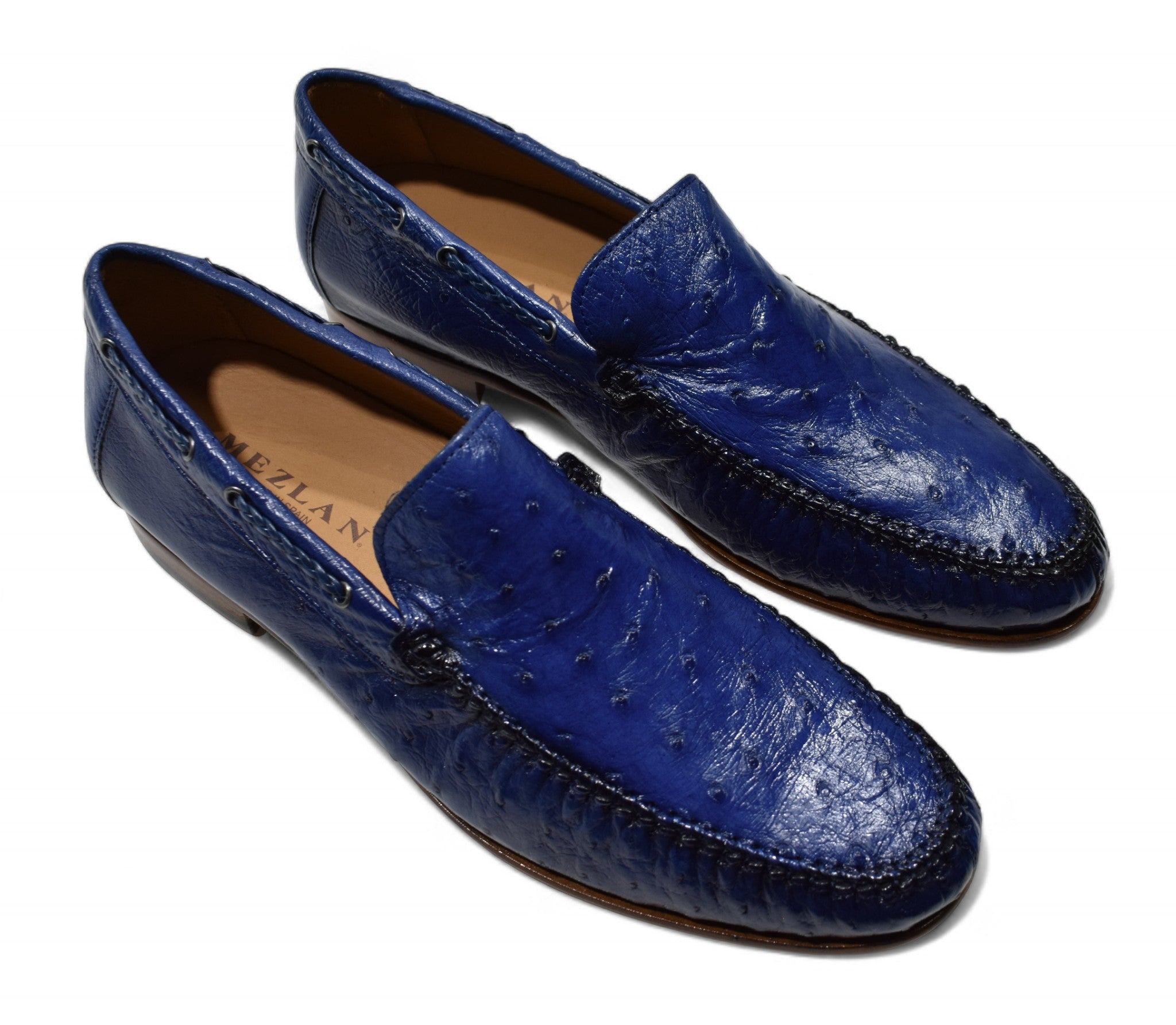 Mezlan genuine ostrich shoe.