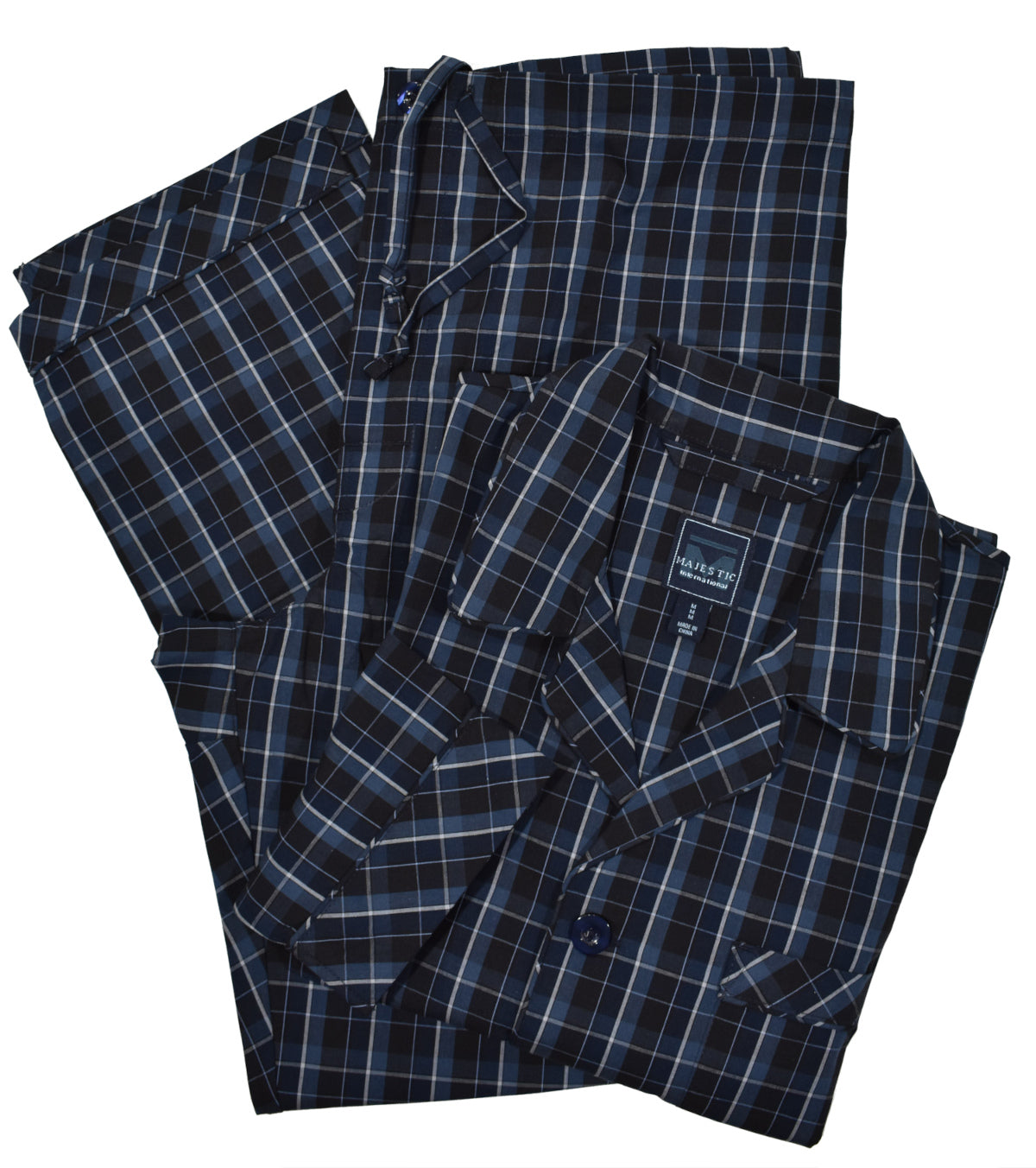 Stay comfy and chic in our ZM1904 Black Plaid Pajamas! This classic plaid style is always elegant, while its soft cotton fabric keeps you cozy. With a button-front top, drawstring and stretch waistband pants, you'll enjoy a relaxed, classic fit. Look good and feel great with this timeless pajama set!