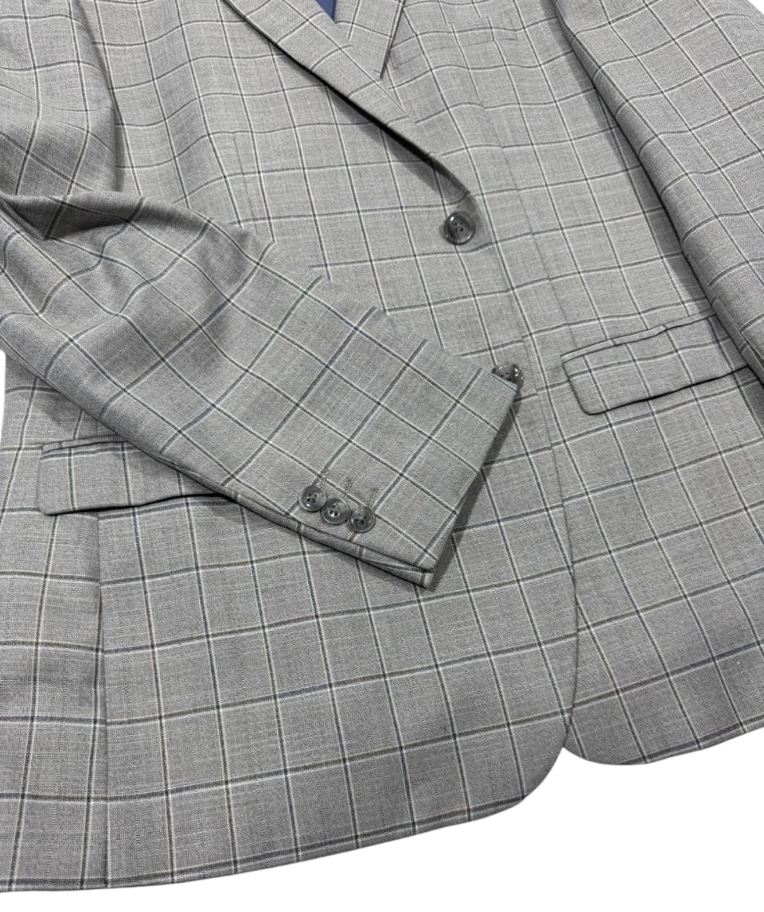 Gray windowpane sport coat