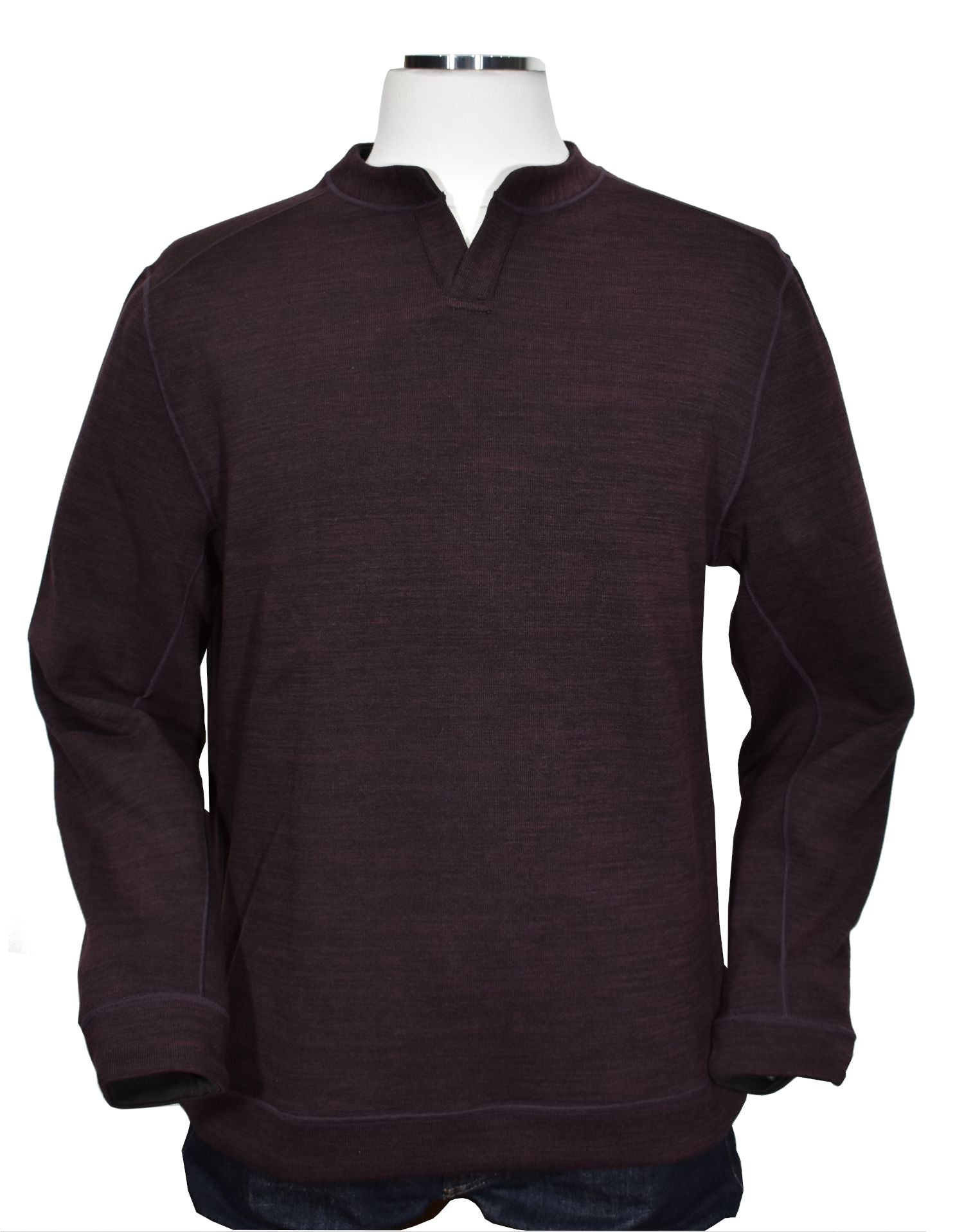Rock a double look on the go with the ZN5740 Reversible Johnny Crew. Crafted with medium weight cotton microfiber fabric that feels like cashmere, this pullover features a v-neckline, raised welted seams, and a classic fit. Plus, it flips from wine to dark charcoal with a simple spin, so you get two styles in one!