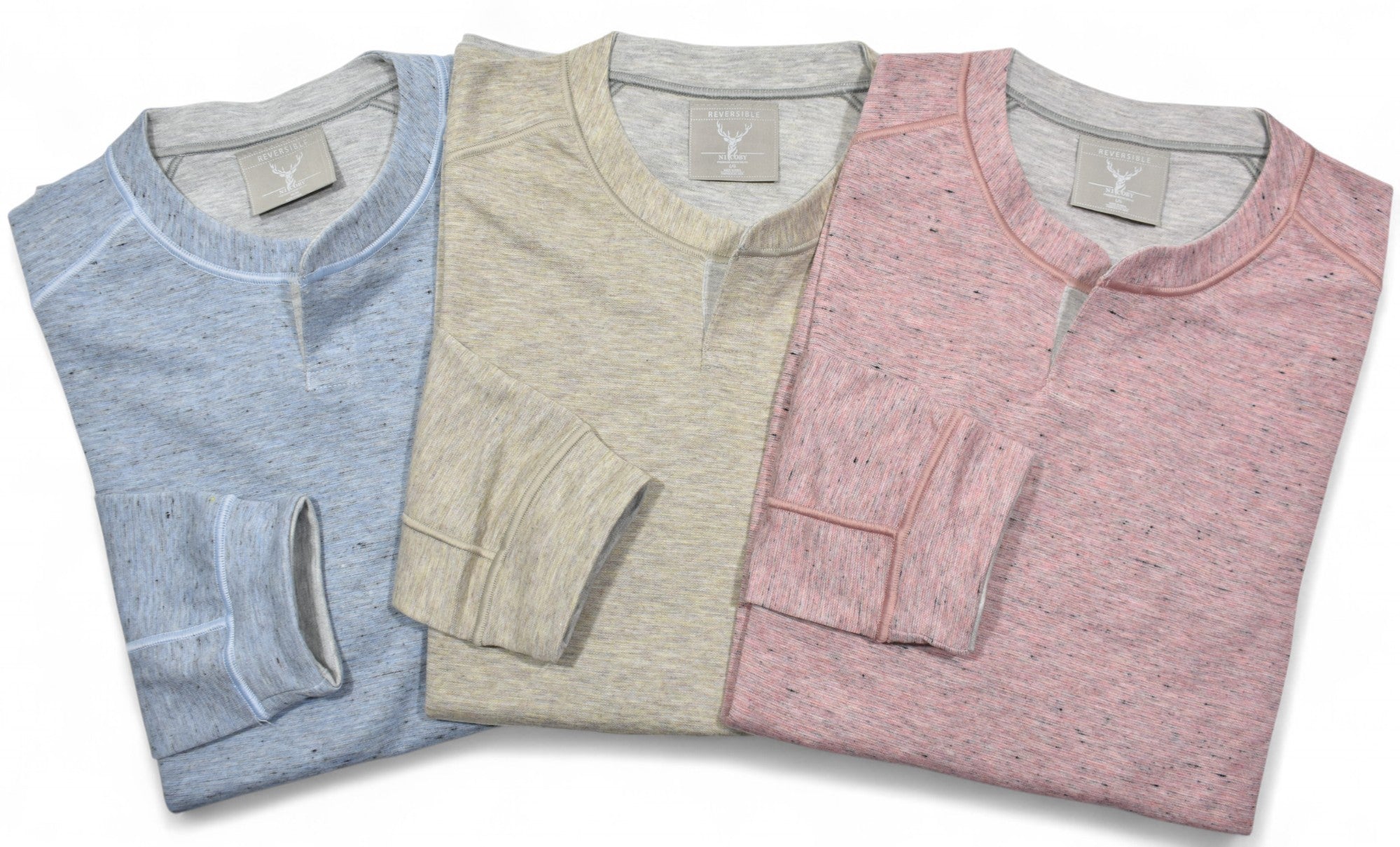 Stay versatile with our ultra-soft, lightweight reversible pullover by Marcello.