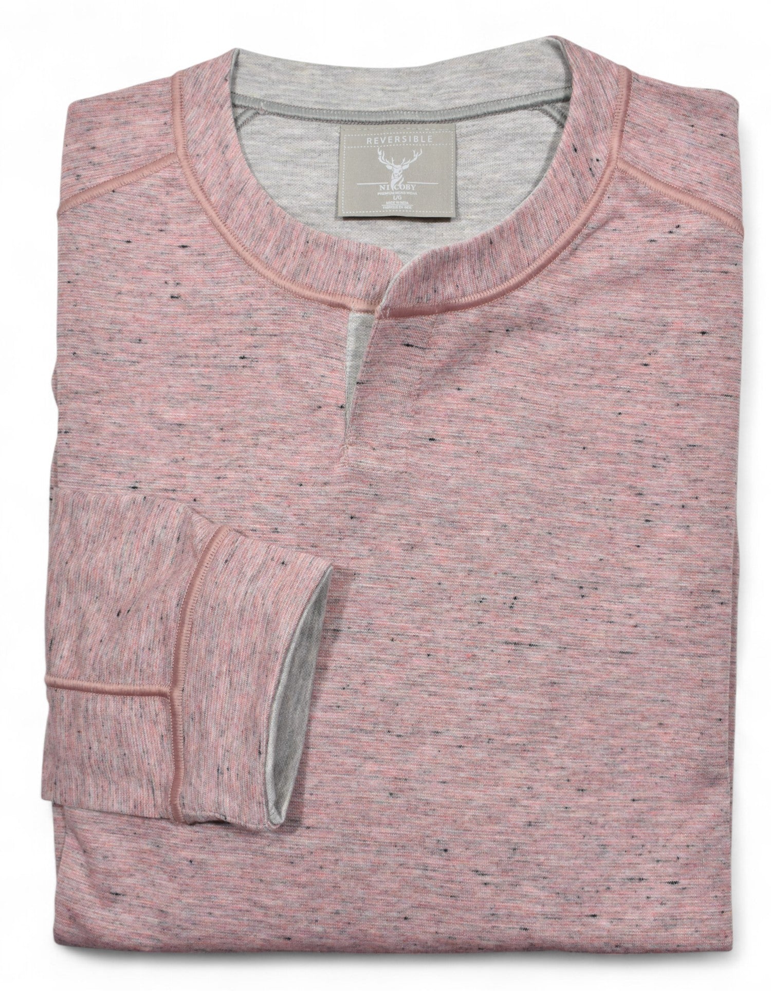 Stay versatile with our ultra-soft, lightweight reversible pullover by Marcello.