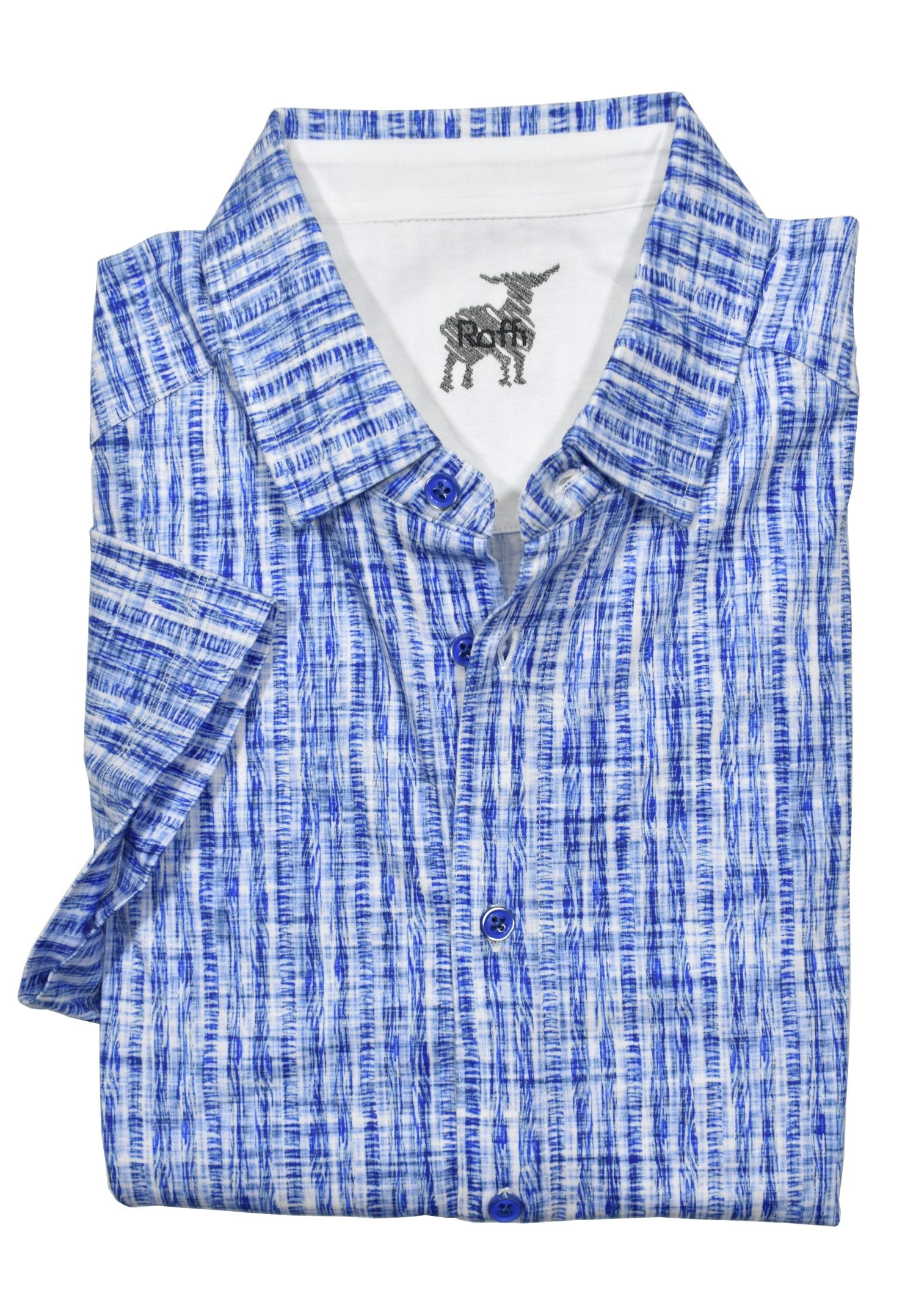 Upgrade your casual wardrobe with our Brushed Plaid Full Button Polo. By Marcello Sport.