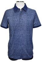 Introducing the Raffi Ocean Polo, crafted from a luxurious aqua cotton fabric.