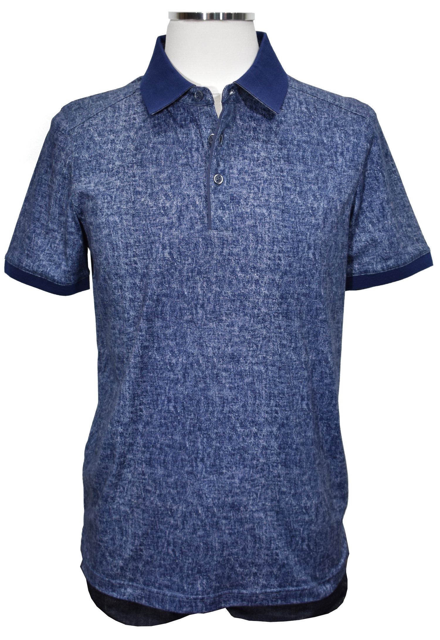 Introducing the Raffi Ocean Polo, crafted from a luxurious aqua cotton fabric.