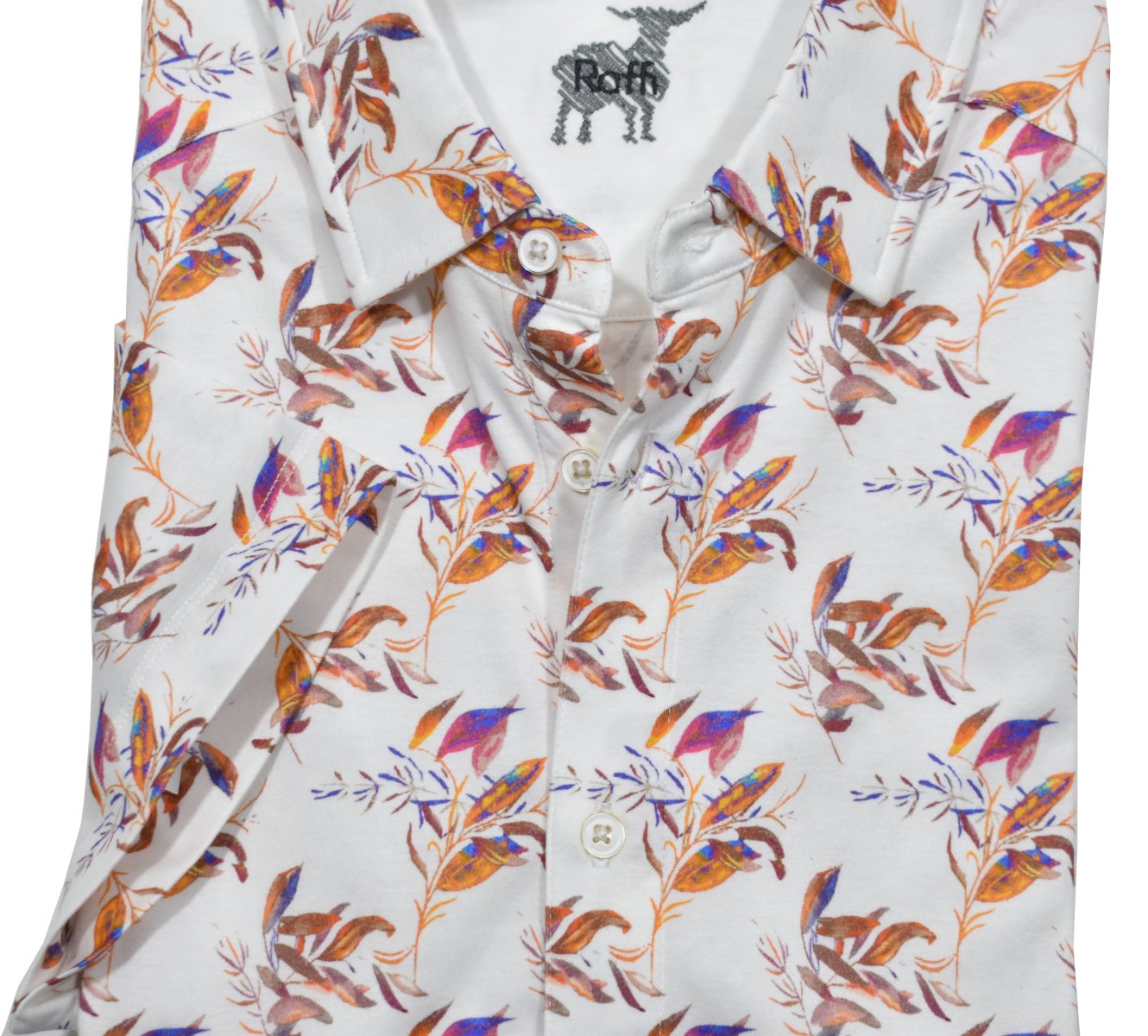 Get ready for Spring/Summer with our Raffi Coral Abstract Polo. By Marcello Sport.