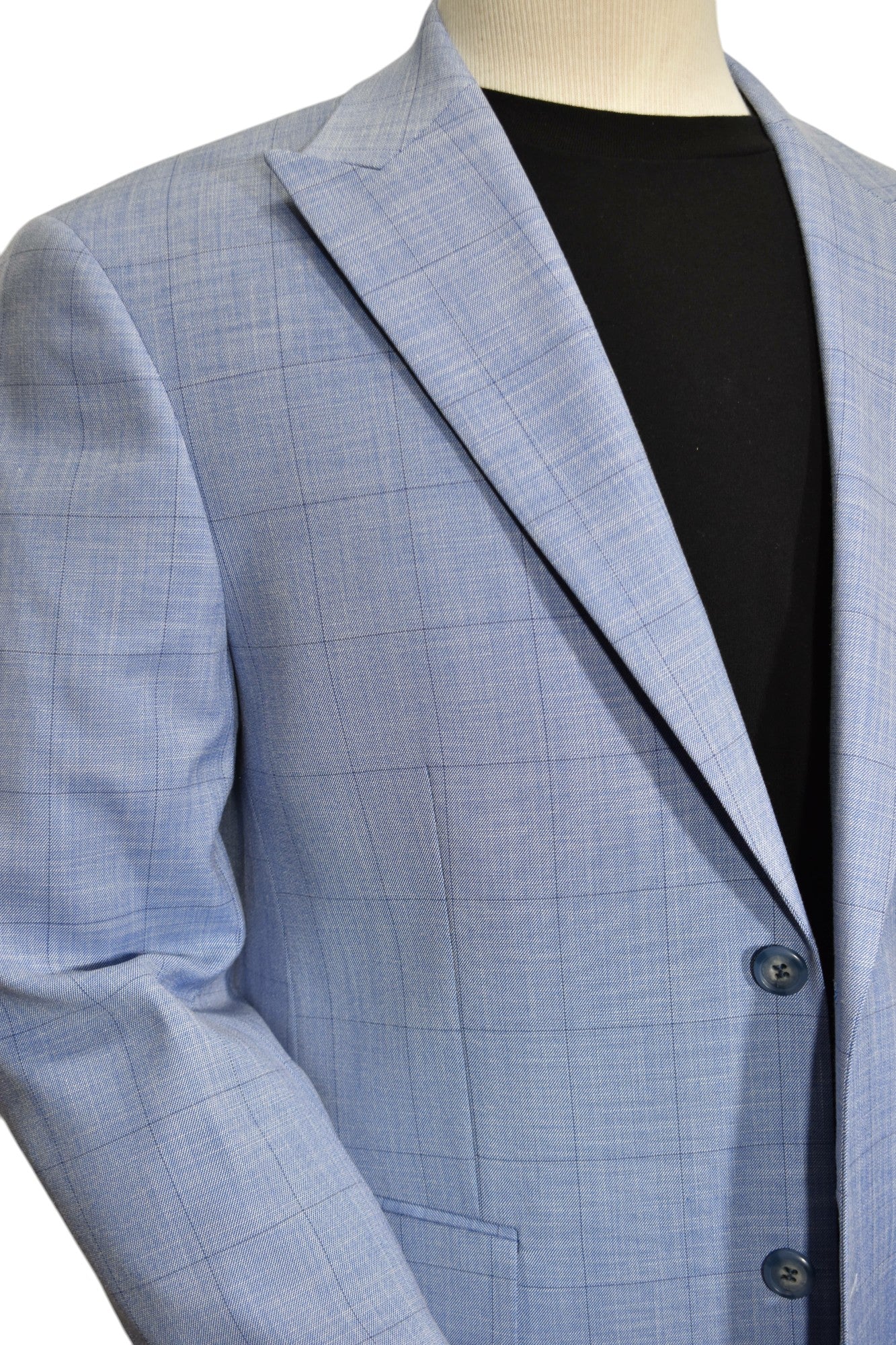 The Marcello Sky Blue Window Pane sport coat is perfect for the Spring Summer season.