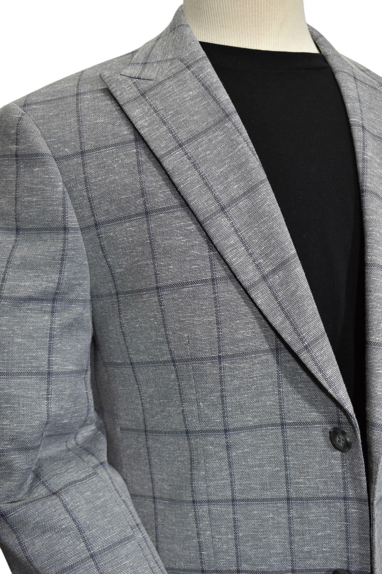 Elevate your style with the Marcello Slate Window Pane Sport Coat.