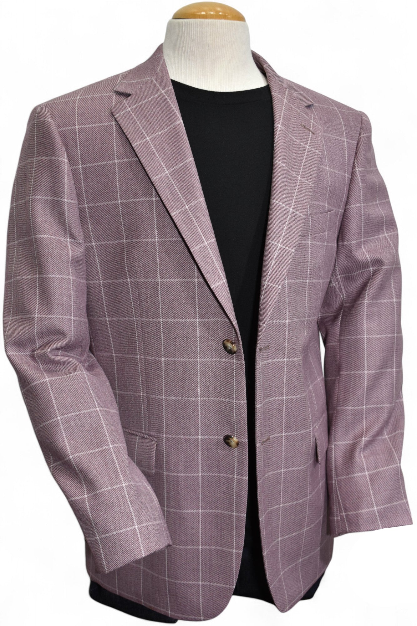 The Marcello Rose Window Pane sport coat is perfect for the Spring Summer season.