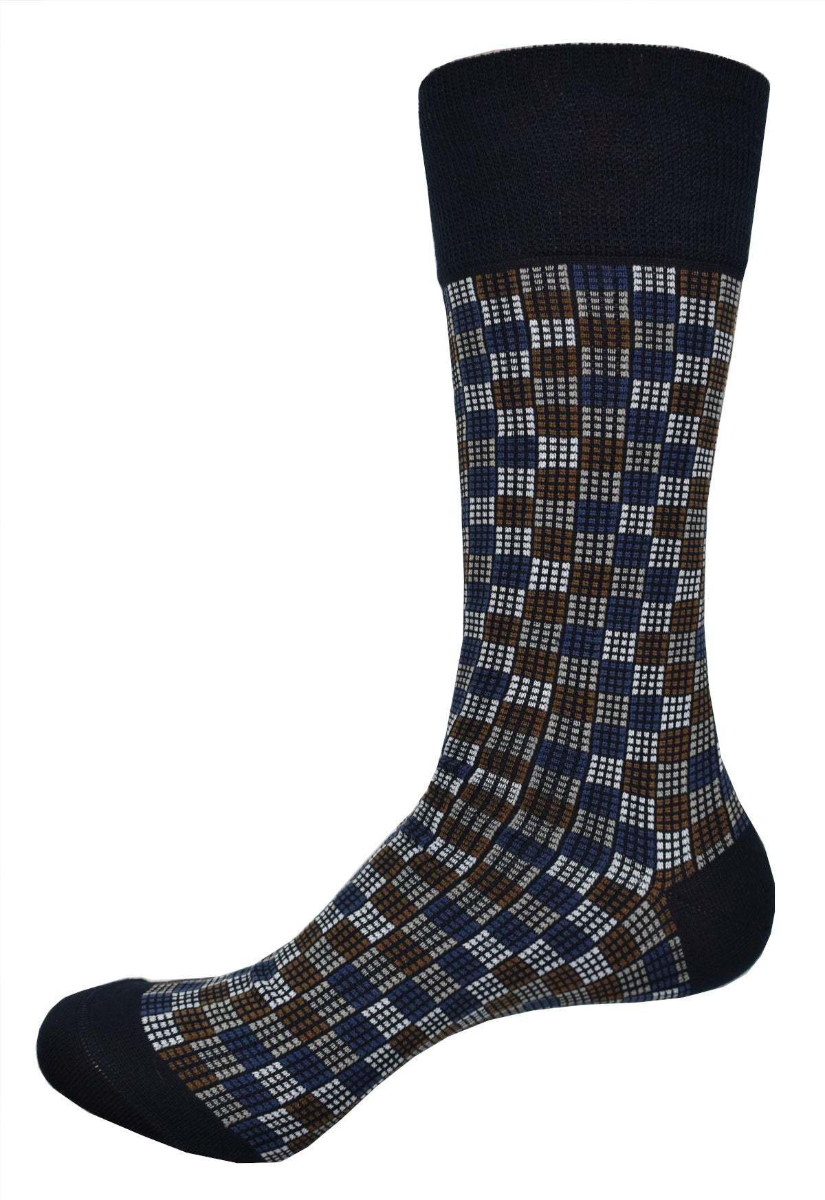 Introducing the ZV1556B - a brown and camel toned multi checkerboard crafted from rich mercerized cotton and enhanced with lycra for remarkable comfort and stretch. Unwind in style with this outstanding geometric pattern and warm brown and camel tones! Also available in Navy or Red Fits size 9-11.