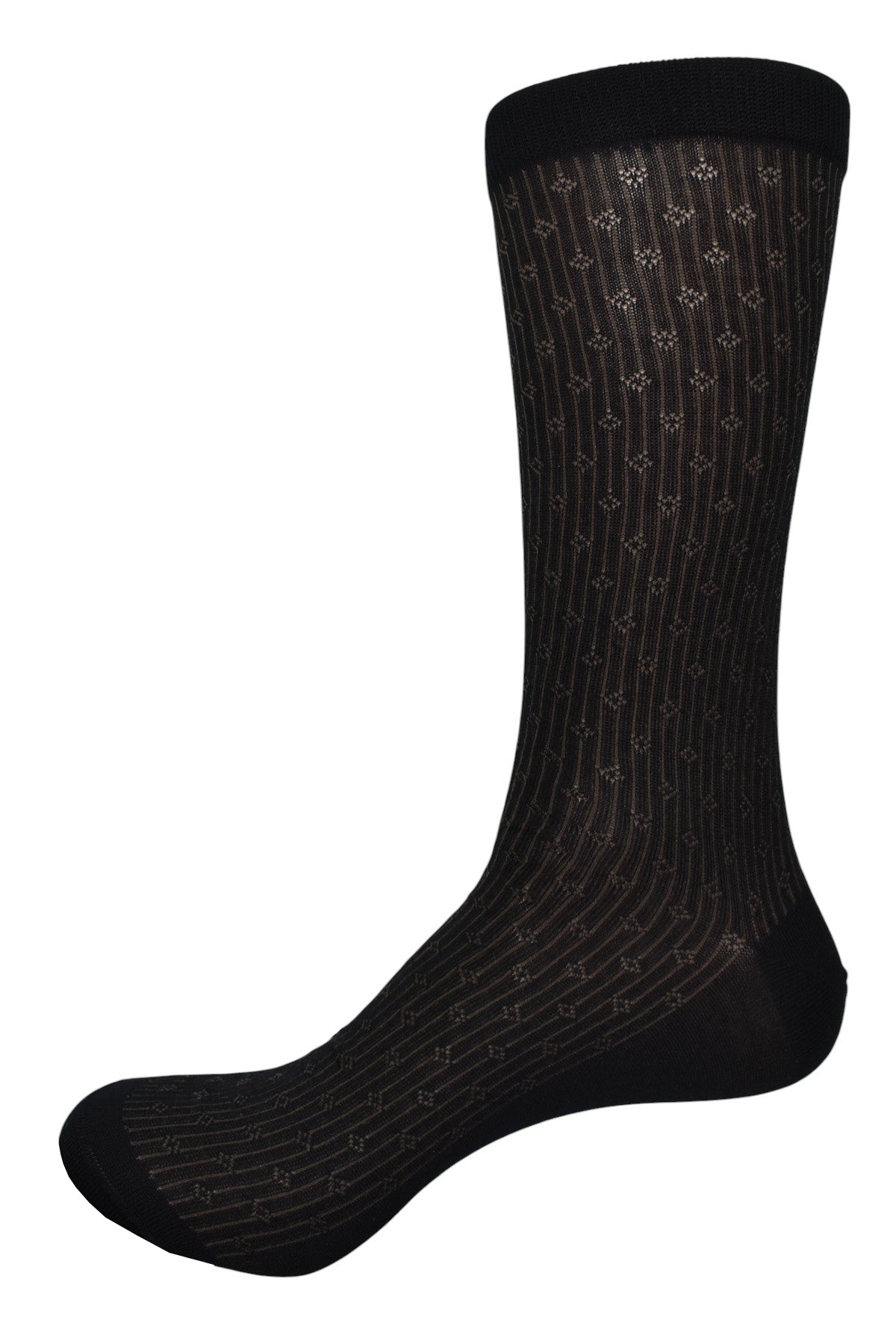Marcello brown sock with camel stripe.