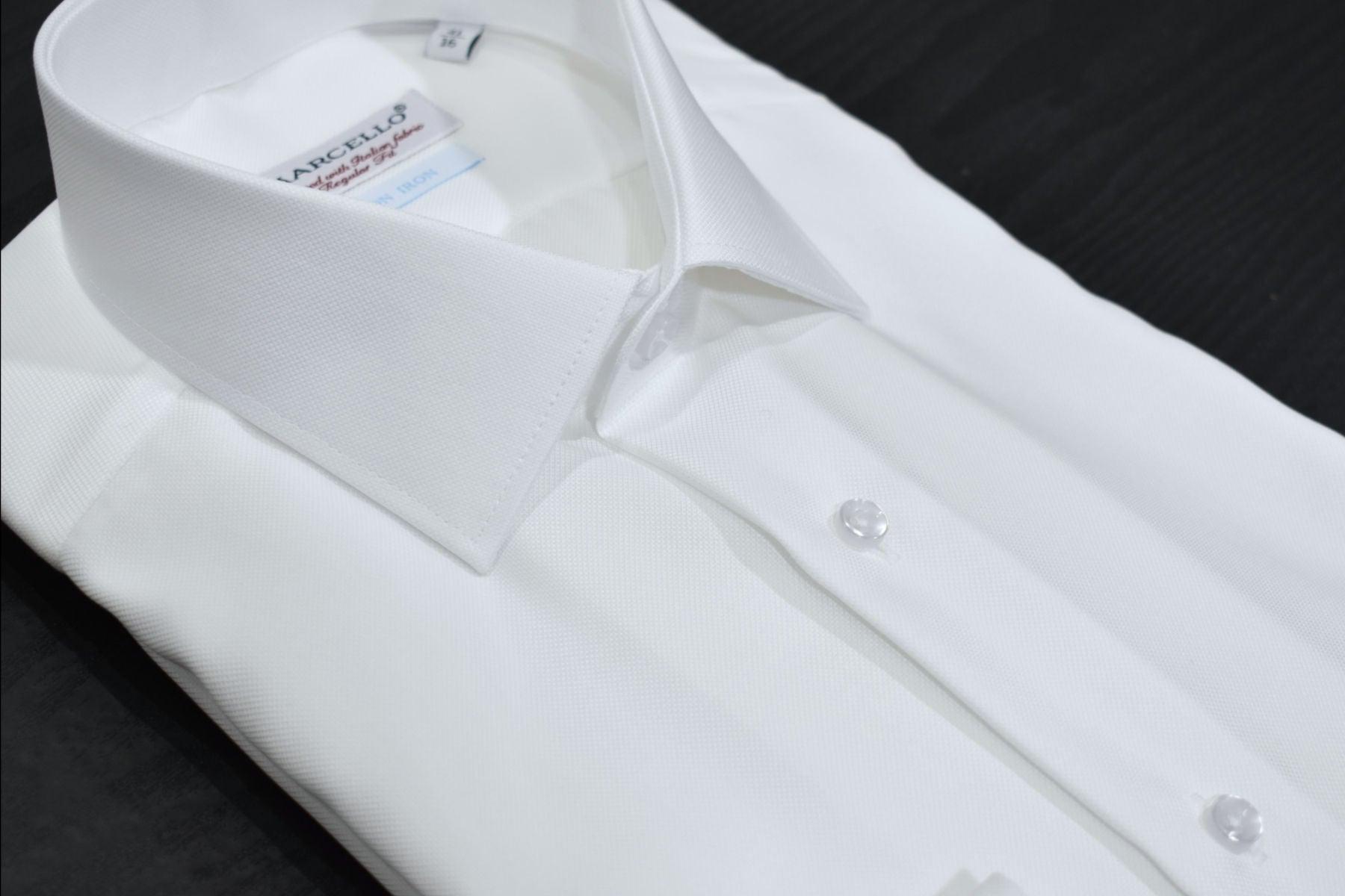 The Marcello Dress Shirt is one of the finest made shirts.  Soft, rich fabric with a slight texture exudes an unparalleled elegance.  Choose from White, Blue, Pink or Lilac Extra fine, soft Italian cotton. Fine piquet textured fabric. Non iron enhanced treatment to keep you looking perfect. Classic shaped fit. Enhanced stitch detailing. Removable collar stays and an extra set with each shirt. Imported, Turkey.