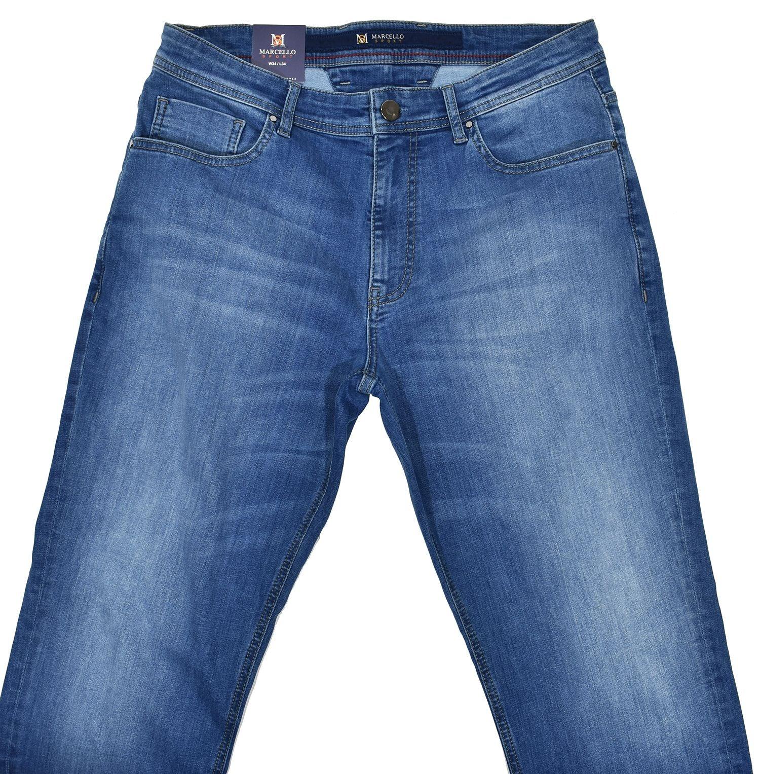 Marcello’s best fitting lightweight washed denim. Feels and looks great! Our comfort fit from the waist band down to the thighs, then tapering the leg to the bottom provides the best of both worlds. Comfort where you need it and updated fashion sporting a slimmed leg. Add the benefit of stretch to work with your natural movements and you have found an excellent jean that will become your go to jean of choice. Marcello Comfort Washed Denim