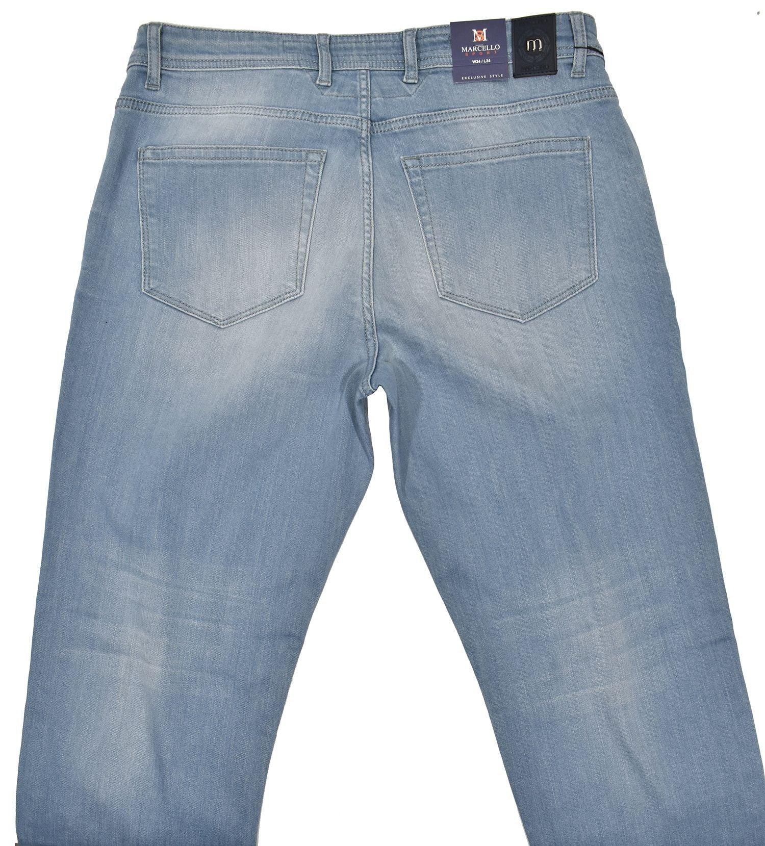 Marcello’s best fitting lightweight washed denim. Feels and looks great! Our comfort fit from the waist band down to the thighs, then tapering the leg to the bottom provides the best of both worlds. Comfort where you need it and updated fashion sporting a slimmed leg. Add the benefit of stretch to work with your natural movements and you have found an excellent jean that will become your go to jean of choice. Marcello Distressed Comfort Denim