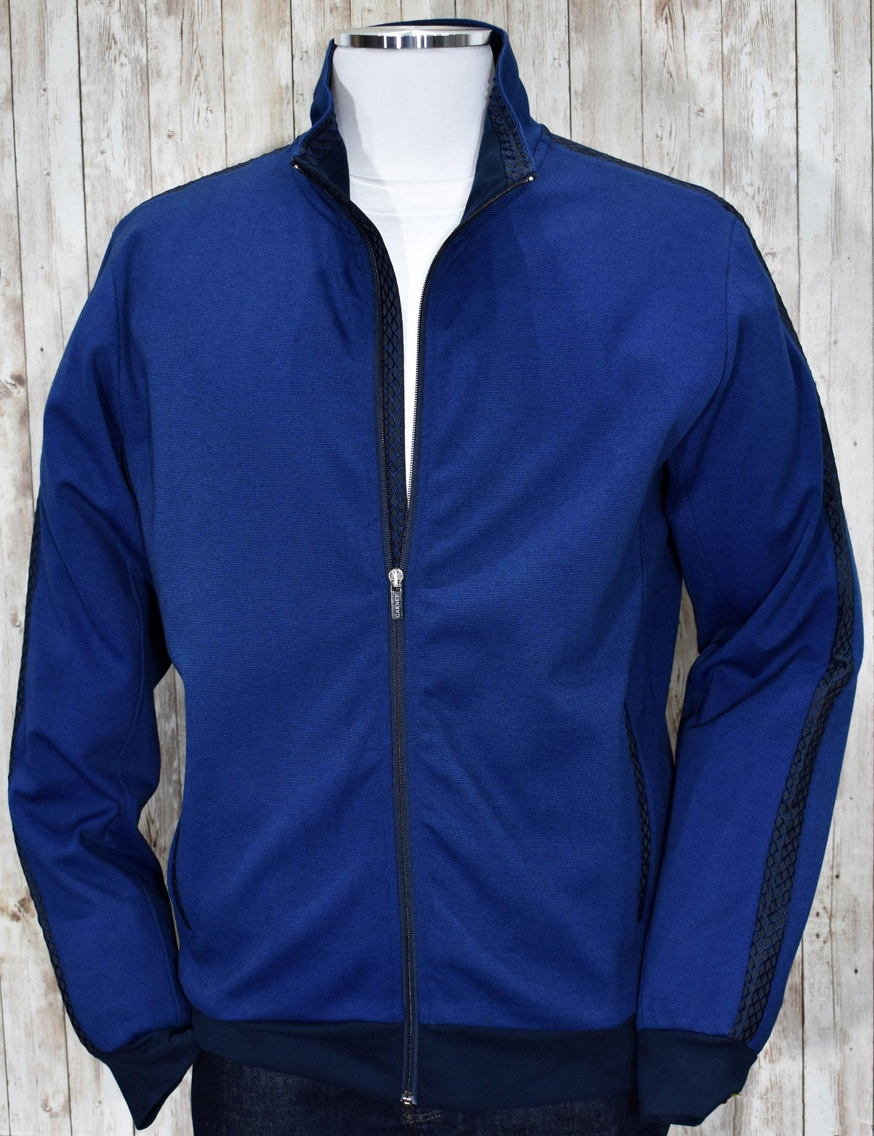 Imagine your look in this contemporary styled leisure set from Marcello Sport. Clean updated details give way to the tread textured accent detailing.