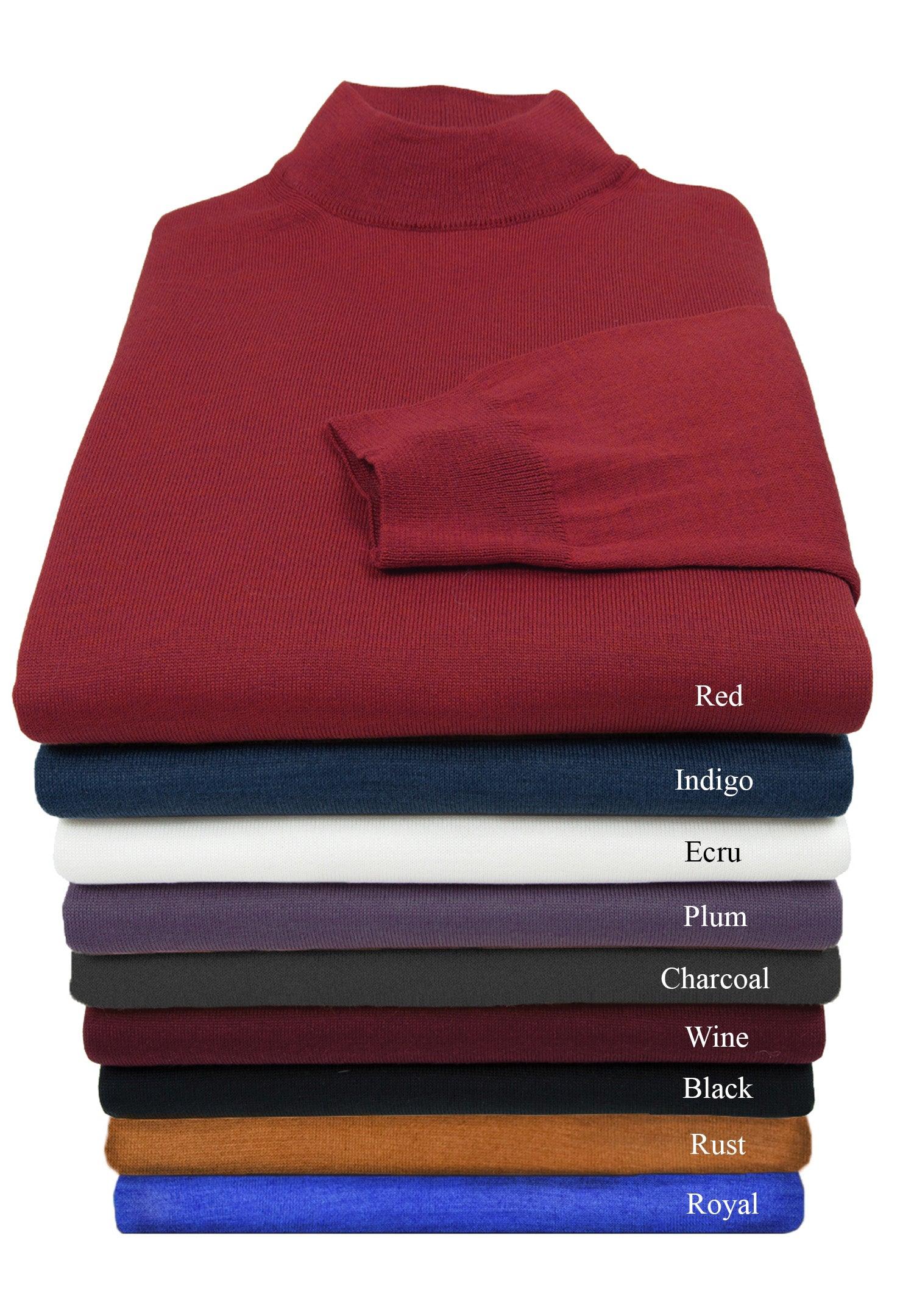 Extra Fine Men's Merino Mock 14 gauge knitting is finer than normal. Perfect for layering under a sport coat. Classic banded cuffs and waist band. Natural temperature regulation from merino wool. Classic 5cm mock neck. Classic fit. Imported. Mock sweater by Marcello Sport