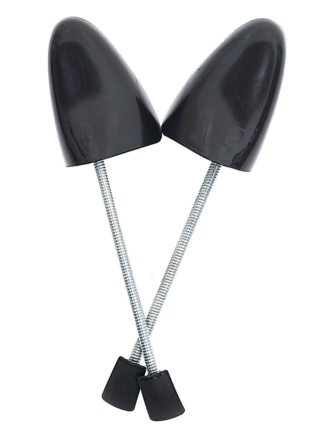 Material: Durable plastic toe and heel section with stainless steel midsection spring. Ideal for shoe sizes 9-12.