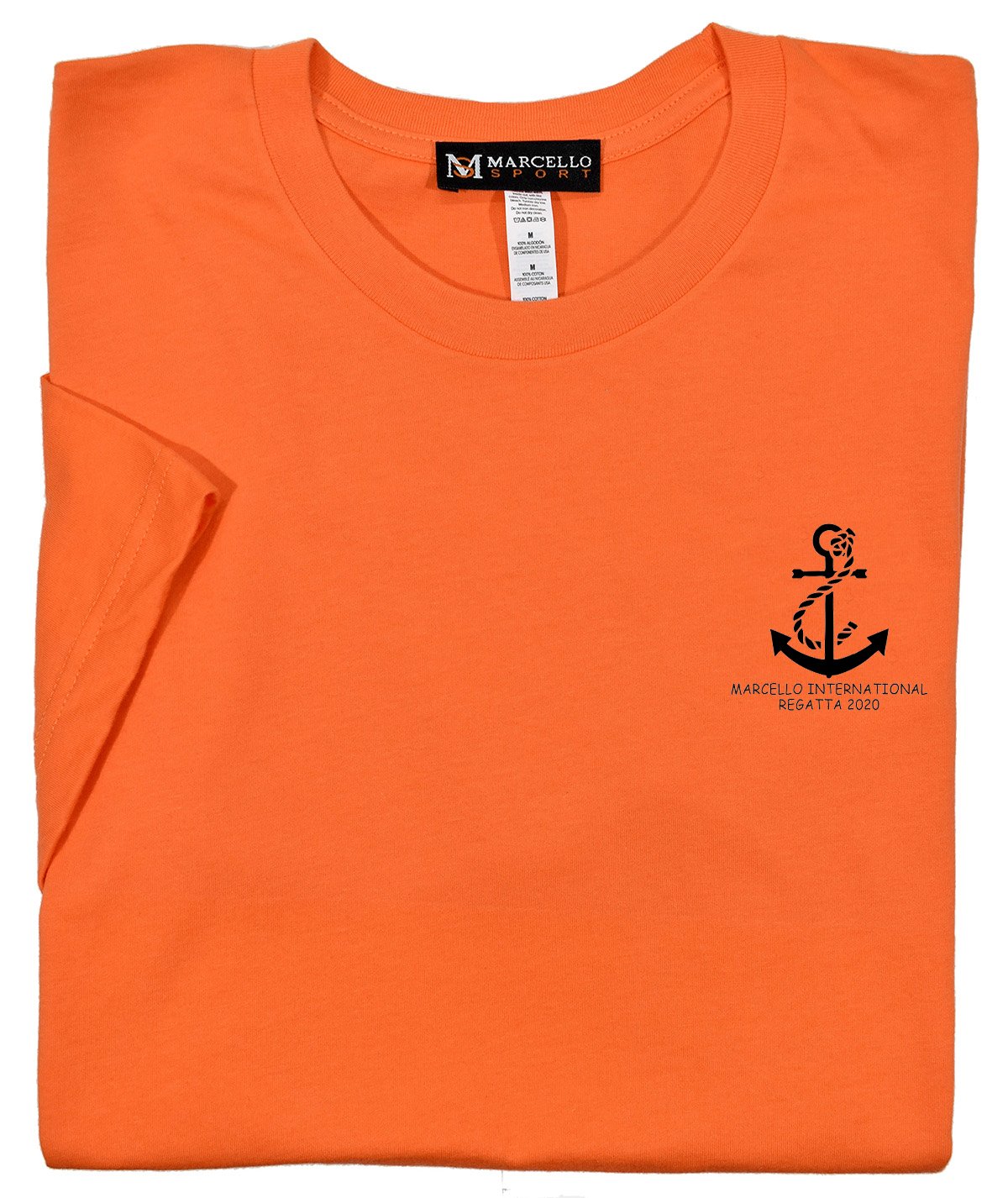 Marcello Regatta Challenge Tee  100% soft cotton, preshrunk. Super soft luxe cotton. Contemporary fit, we suggest ordering one size up if between sizes or prefer a looser fit. Machine wash and dry.