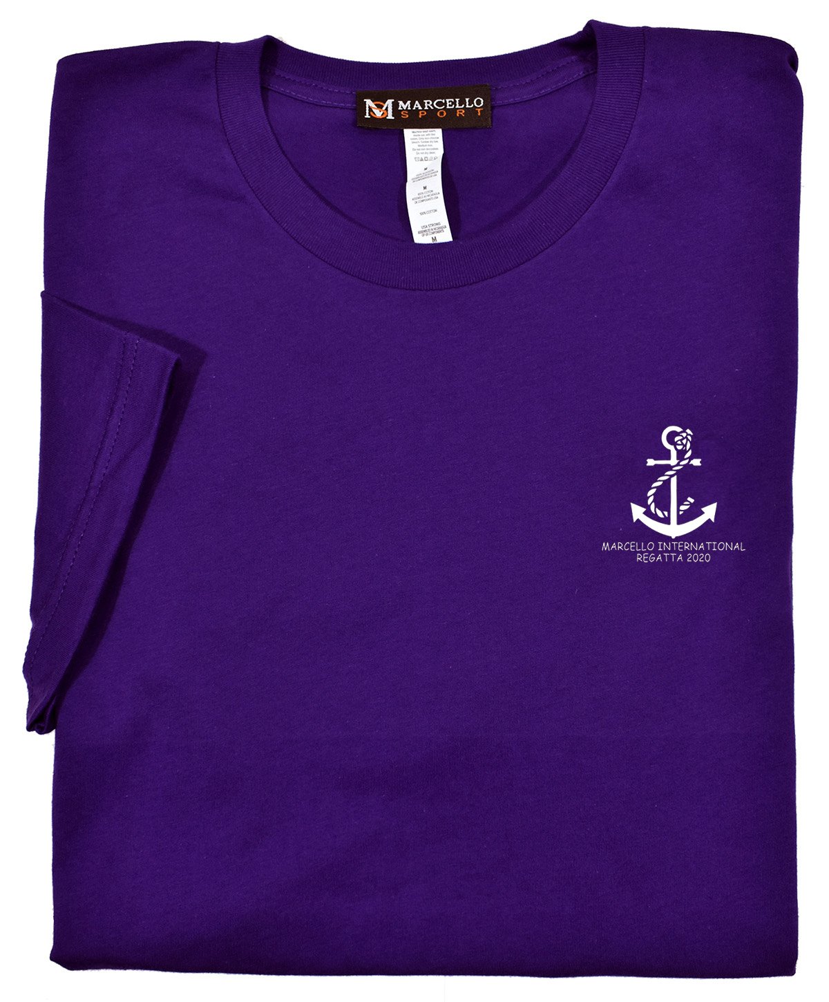 Marcello Regatta Challenge Tee  100% soft cotton, preshrunk. Super soft luxe cotton. Contemporary fit, we suggest ordering one size up if between sizes or prefer a looser fit. Machine wash and dry.