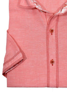 Red short sleeve linen shirt