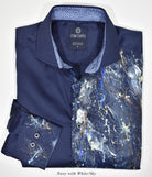 W617P custom hand painted shirt in Black, Navy or White. Exclusively by Marcello Sport.