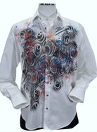 Our hand painted selection of shirts are like no other.   Each is hand painted by an artist on soft cotton sateen fabric, so no two are exact.   Truly unique and special.   Classic shaped fit.