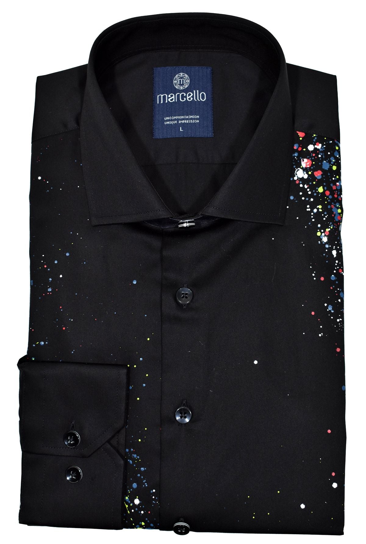 Our hand painted selection of shirts are like no other.   Each is hand painted by an artist on soft cotton sateen fabric, so no two are exact.   Truly unique and special.   Classic shaped fit.