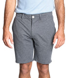 Nice blended fabric in a casual walk short with a contemporary silhouette. Soft fabric feels great on and offers a moderate amount of stretch for added comfort.  Comfort waist, classic side pockets and rear pockets.  Length is just above the knees.