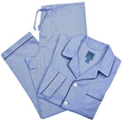 For the customer looking for luxury extended to the bedroom, we offer an 80’s 2-ply cotton pajama. The herringbone design provides subtle texture and elegance to a basic pajama. This pajama features a coat front top and breast pocket. Pant is 1/2 elastic back with drawstring front, 2 button fly and balloon seat. 100% cotton.