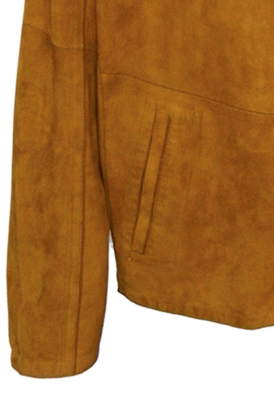 Marcello Sport extra fine suede jacket with clean nappa leather on the reverse side. Accented with nappa leather detailing and fine pic stitching. Outstanding, shirt weight, reversible coat featuring suede outside and leather inside with leather trim detailing on the shoulder and sleeve. Side slash pockets. Open sleeve and open bottom, straight contemporary fit. Colors available: Cognac, Black, Navy, Red, Blue.