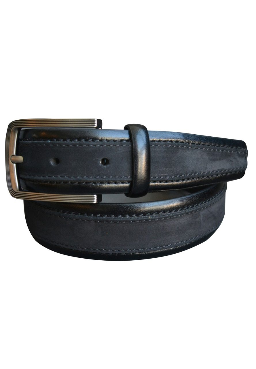 Marcello Men's Suede and Leather Inset Belt