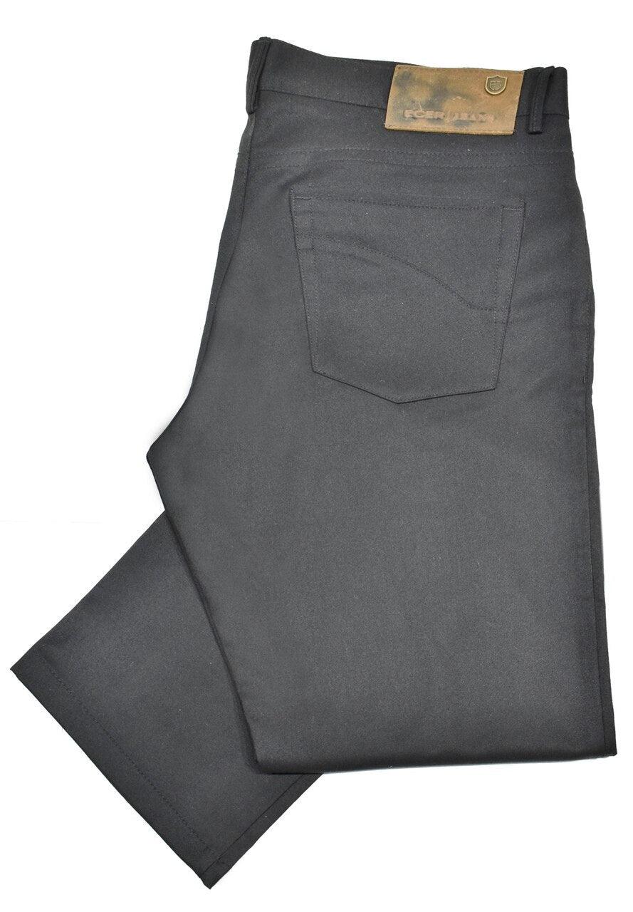 Luxurious microfiber blend fabric gives the feel of cashmere without the hassle. Wrinkle resistant, machine washable, 5-pocket jean model. Low to medium rise and modern fit. All 34 length. If between sizes or prefer a looser feel order one size larger for the best fit. Cashmere Touch Traveler Pant by Marcello