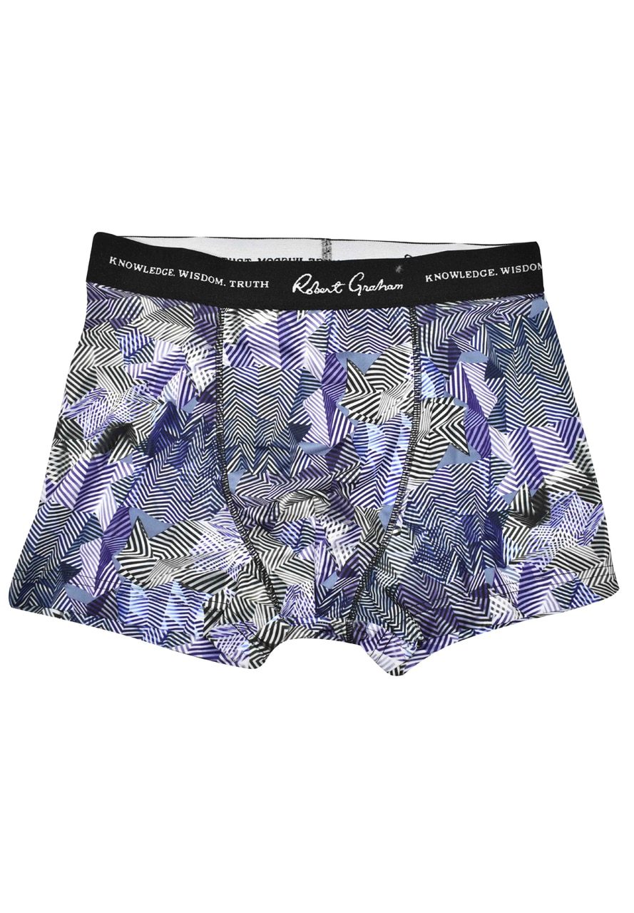 ZRG041 Robert Graham Plum Triangles Boxer - Marcello Sport