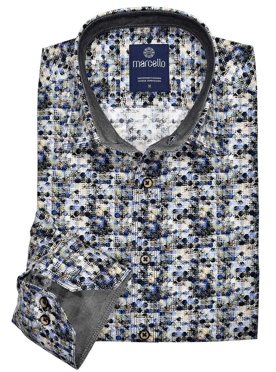 W1004 Telluride Cotton Print Shirt - Marcello Sport