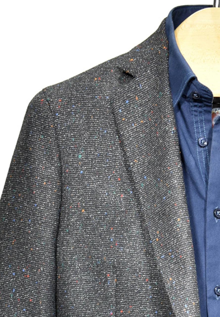 Designed by Graham, this Chiari Sport Coat from Italian fabric, features lightweight texture with unique, fine color specs. Cool and updated for a dress or fashion event, whether with pants or jeans. Wool viscose blend, classic fit.