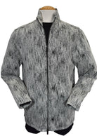 Marcello vertical textured zip cardigan