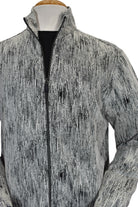 Marcello vertical textured zip cardigan