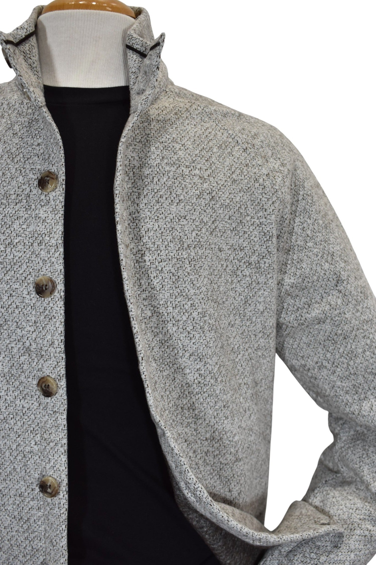 Marcello abstract ivory/tan button front cardigan