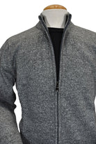 Marcello soft Italian merino wool melange gray cardigan