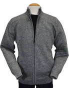 Marcello soft Italian merino wool melange gray cardigan