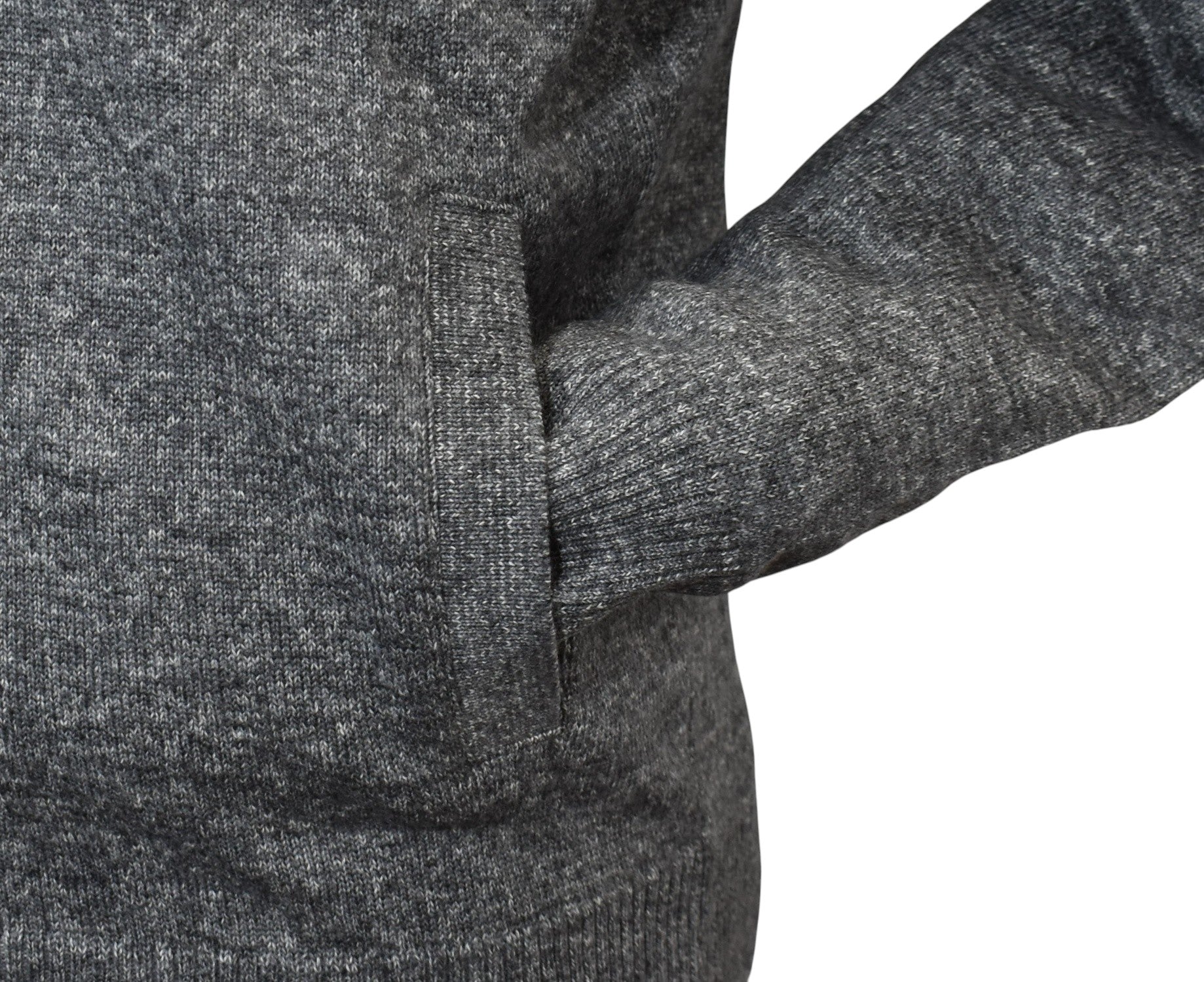 Marcello soft Italian merino wool melange gray cardigan