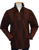 Marcello classic quarter zip in unique rustic abstract pattern