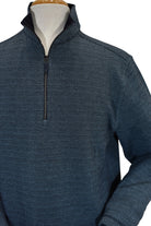 Marcello classic quarter zip in an elegant fine dot pattern