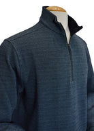 Marcello classic quarter zip in an elegant fine dot pattern