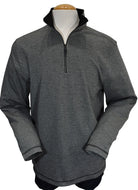 Marcello quarter zip, neat charcoal pattern.