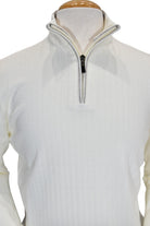 Marcello ivory quarter zip pullover.