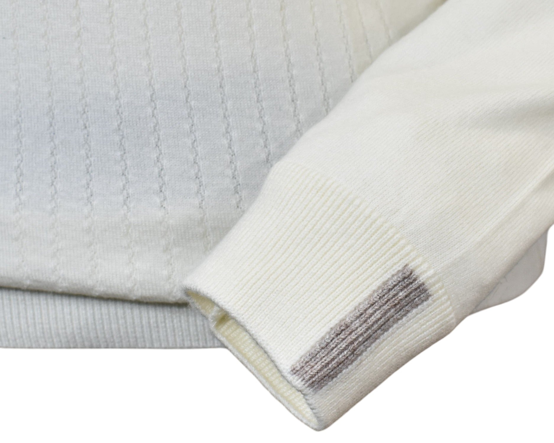 Marcello ivory quarter zip pullover.