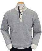 Marcello Ivory button mock pullover.