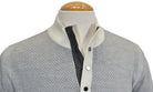 Marcello Ivory button mock pullover.