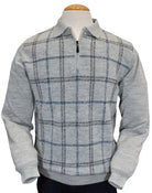 Marcello zip polo gray plaid.